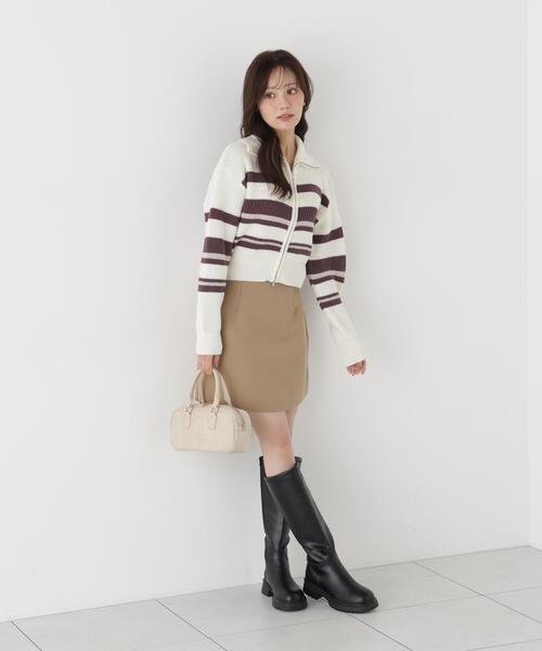 PROPORTION BODY DRESSING(プロポーションボディドレッシング)の「<a>フロントジップニット / 1216274003(カーディガン/ボレロ・レディース・グレー/グレー系その他/ホワイト系その他・FREE)」の20枚目の写真