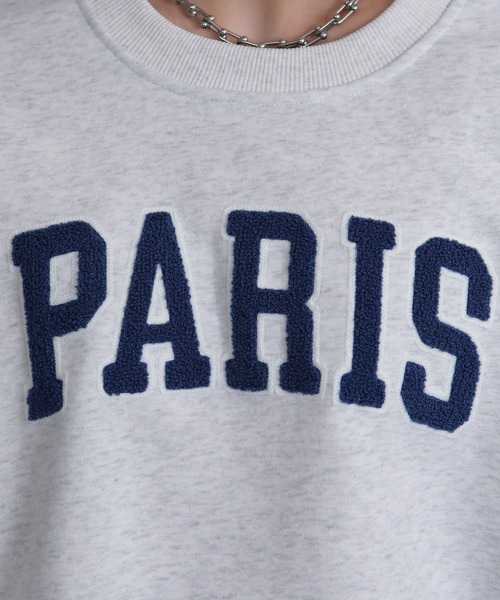 pumpkin port（パンプキンポート）の「PARIS サガラロゴ スウェットトレーナー（スウェット・レディース・ネイビー/サックスブルー/ラベンダー/グレー/ライトグレー・M）」の13枚目の写真