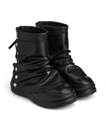 DEINET（ダイニット）の「SNAP CURVED LINE FLATFORM BOOTS IN BLACK（ブーツ）」