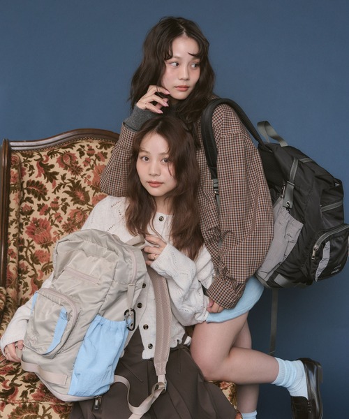Casselini(キャセリーニ)の「【JUMELLE × Casselini】マザーズバッグ(バックパック/リュック・レディース・ブラック/ベージュ・FREE)」の3枚目の写真