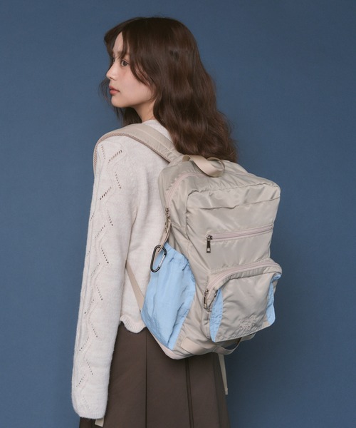 Casselini(キャセリーニ)の「【JUMELLE × Casselini】マザーズバッグ(バックパック/リュック・レディース・ブラック/ベージュ・FREE)」の10枚目の写真
