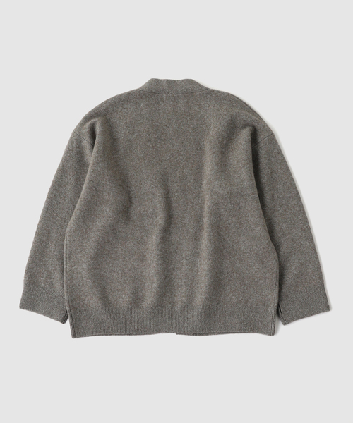 SEEALL（シーオール）の「SEEALL / シーオール NORA CARDIGAN YAK WOOL MELANGE（カーディガン/ボレロ・メンズ・グレー・FREE）」の5枚目の写真