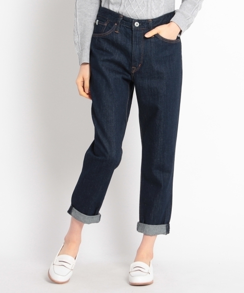 SHOO・LA・RUE(シューラルー)の「EDWIN別注 ボーイフレンドデニム(デニムパンツ・レディース・ブルー系1/ブルー・03/02/01)」の3枚目の写真