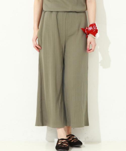 Another Edition（アナザーエディション）の「ハリヌキパンツ/AEBC T/CハリヌキPT◆（その他パンツ・レディース・ベージュ/オリーブ・FREE）」の2枚目の写真