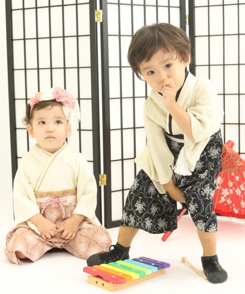 ベビー袴 ロンパース ダマスク柄(着物)|SweetMommy(スウィートマミー) ベビー袴 ロンパース ダマスク柄(着物)|SweetMommy(スウィートマミー)