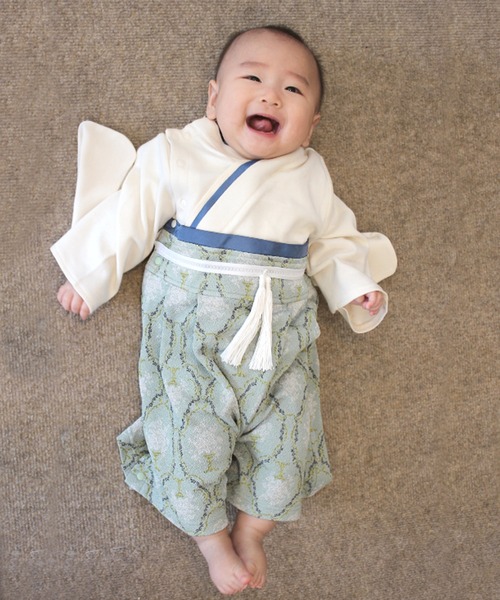 ベビー袴 ロンパース ダマスク柄(着物)|SweetMommy(スウィートマミー) ベビー袴 ロンパース ダマスク柄(着物)|SweetMommy(スウィートマミー)