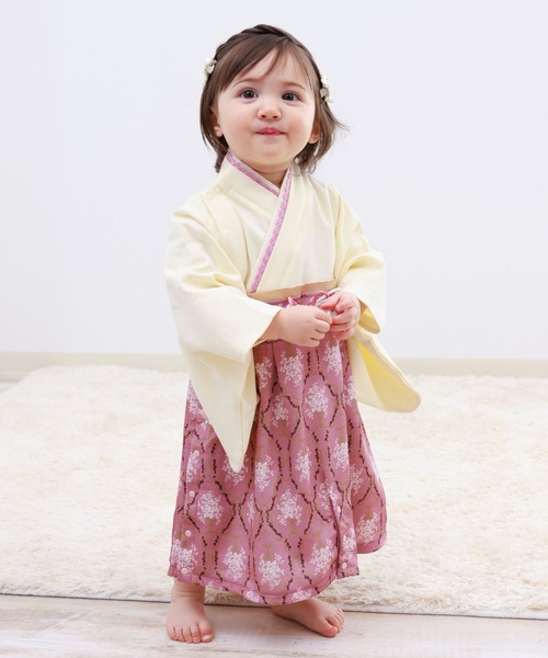ベビー袴 ロンパース ダマスク柄(着物)|SweetMommy(スウィートマミー) ベビー袴 ロンパース ダマスク柄(着物)|SweetMommy(スウィートマミー)