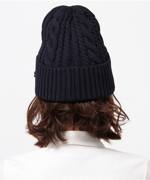 STUDIOUS(ステュディオス)の「UTILITY KNIT CAP(ニットキャップ/ビーニー・レディース・ダークグリーン/ネイビー・FREE)」の4枚目の写真