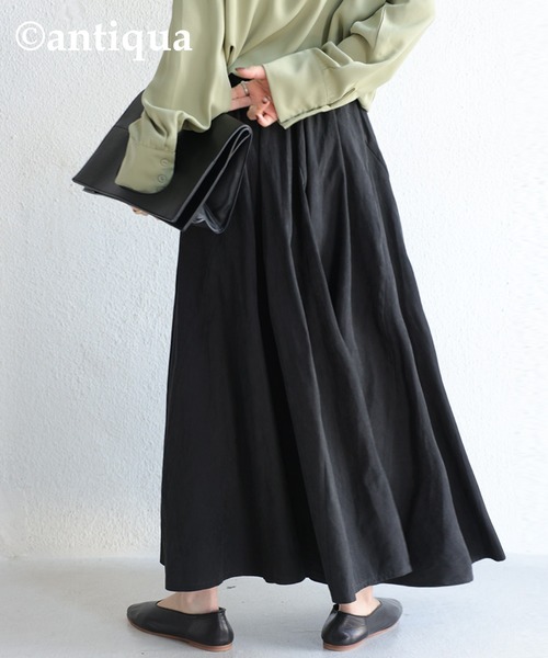 antiqua（アンティカ）の「ボリュームフレアスカート（スカート・レディース・ブラック/グレー/ブルー/ベージュ/ブラウン系その他/ベージュ系その他・M/FREE）」の13枚目の写真