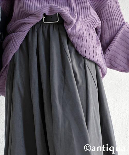 antiqua（アンティカ）の「ボリュームフレアスカート（スカート・レディース・ブラック/グレー/ブルー/ベージュ/ブラウン系その他/ベージュ系その他・M/FREE）」の20枚目の写真