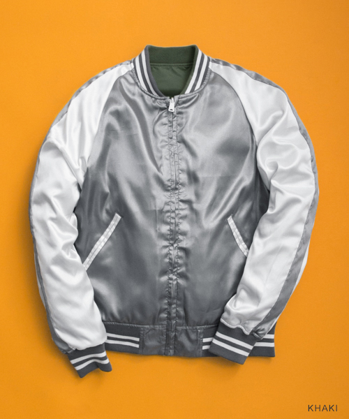 Alpha Industries（アルファインダストリーズ）の「ALPHA INDUSTRIES×URiD 　SOUVENIR BOMBER REVERSIBLE JACKET（ブルゾン・メンズ・ブラック/カーキ/ブラウン・SMALL/MEDIUM/LARGE）」の6枚目の写真