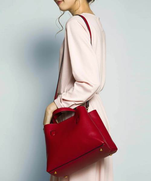 PLAIN CLOTHING（プレーンクロージング）の「スクエアハンドバッグ/ショルダーバッグ【PLAIN CLOTHING】（ショルダーバッグ・レディース・ネイビー/ブラック/グレー/レッド/キャメル・FREE）」の15枚目の写真