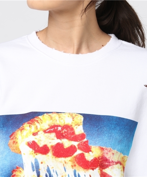PUNYUS（プニュズ）の「PIZZAクラッシュスウェット（スウェット・レディース・ライトイエロー/ホワイト・3/4）」の14枚目の写真