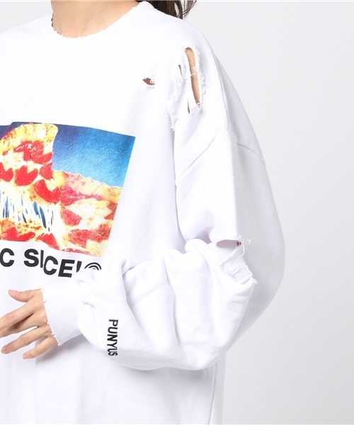 PUNYUS（プニュズ）の「PIZZAクラッシュスウェット（スウェット・レディース・ライトイエロー/ホワイト・3/4）」の15枚目の写真