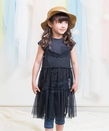 apres les cours | チュールレースシースルーワンピースセット(ワンピース)