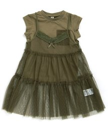 apres les cours | チュールレースシースルーワンピースセット(ワンピース)