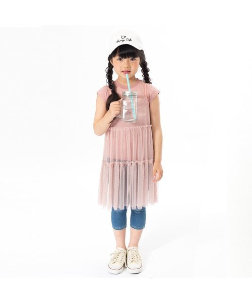 apres les cours(アプレレクール)の「チュールレースシースルーワンピースセット(ワンピース・キッズ・ネイビー/ピンク/オフホワイト/カーキ・140/100/120/80/90/110/130)」の18枚目の写真