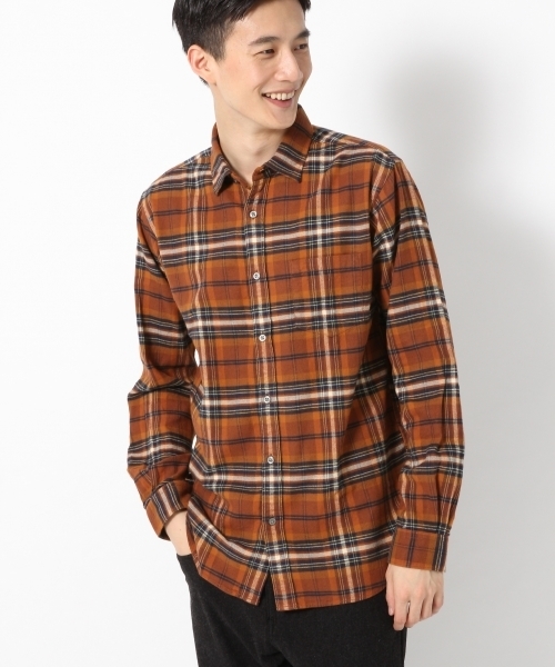 GLOBAL WORK（グローバルワーク）の「ソフトフランネルシャツ/749978（シャツ/ブラウス・メンズ・ブルー系その他2/レッド/ホワイト/ブルー/グレー/ブルー系その他/イエロー/ネイビー/ホワイト系その他/グリーン/グリーン系その他/レッド系その他/グレー系その他/ダークブラウン・X-LARGE/MEDIUM/SMALL/LARGE）」の6枚目の写真