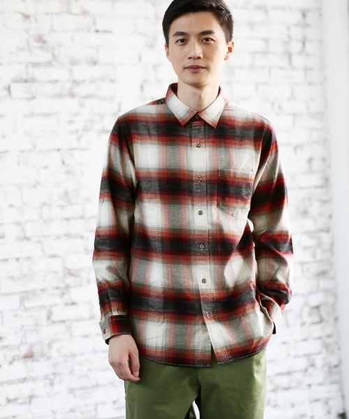 GLOBAL WORK（グローバルワーク）の「ソフトフランネルシャツ/749978（シャツ/ブラウス・メンズ・ブルー系その他2/レッド/ホワイト/ブルー/グレー/ブルー系その他/イエロー/ネイビー/ホワイト系その他/グリーン/グリーン系その他/レッド系その他/グレー系その他/ダークブラウン・X-LARGE/MEDIUM/SMALL/LARGE）」の3枚目の写真