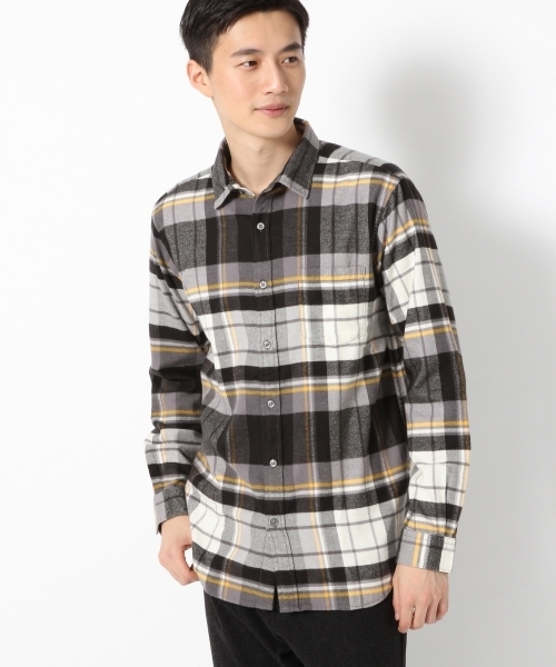 GLOBAL WORK（グローバルワーク）の「ソフトフランネルシャツ/749978（シャツ/ブラウス・メンズ・ブルー系その他2/レッド/ホワイト/ブルー/グレー/ブルー系その他/イエロー/ネイビー/ホワイト系その他/グリーン/グリーン系その他/レッド系その他/グレー系その他/ダークブラウン・X-LARGE/MEDIUM/SMALL/LARGE）」の5枚目の写真