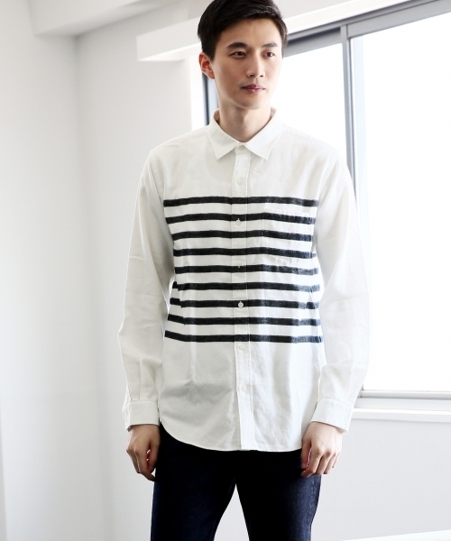 GLOBAL WORK（グローバルワーク）の「ソフトフランネルシャツ/749978（シャツ/ブラウス・メンズ・ブルー系その他2/レッド/ホワイト/ブルー/グレー/ブルー系その他/イエロー/ネイビー/ホワイト系その他/グリーン/グリーン系その他/レッド系その他/グレー系その他/ダークブラウン・X-LARGE/MEDIUM/SMALL/LARGE）」の2枚目の写真