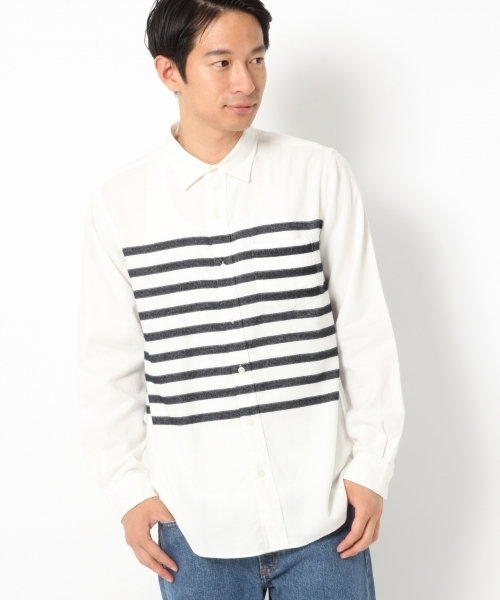 GLOBAL WORK（グローバルワーク）の「ソフトフランネルシャツ/749978（シャツ/ブラウス・メンズ・ブルー系その他2/レッド/ホワイト/ブルー/グレー/ブルー系その他/イエロー/ネイビー/ホワイト系その他/グリーン/グリーン系その他/レッド系その他/グレー系その他/ダークブラウン・X-LARGE/MEDIUM/SMALL/LARGE）」の18枚目の写真