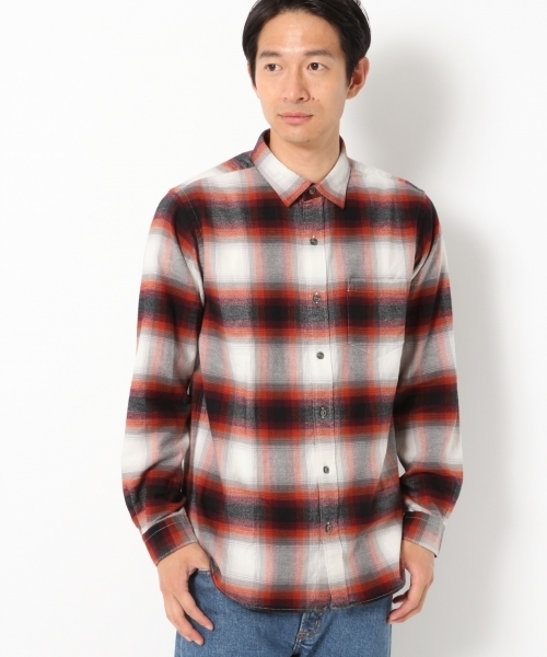 GLOBAL WORK（グローバルワーク）の「ソフトフランネルシャツ/749978（シャツ/ブラウス・メンズ・ブルー系その他2/レッド/ホワイト/ブルー/グレー/ブルー系その他/イエロー/ネイビー/ホワイト系その他/グリーン/グリーン系その他/レッド系その他/グレー系その他/ダークブラウン・X-LARGE/MEDIUM/SMALL/LARGE）」の19枚目の写真