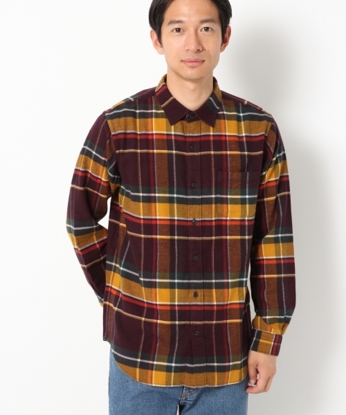 GLOBAL WORK（グローバルワーク）の「ソフトフランネルシャツ/749978（シャツ/ブラウス・メンズ・ブルー系その他2/レッド/ホワイト/ブルー/グレー/ブルー系その他/イエロー/ネイビー/ホワイト系その他/グリーン/グリーン系その他/レッド系その他/グレー系その他/ダークブラウン・X-LARGE/MEDIUM/SMALL/LARGE）」の22枚目の写真