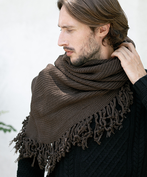 CAMBIO（カンビオ）の「mko5910-フリンジストールマフラーフリンジ