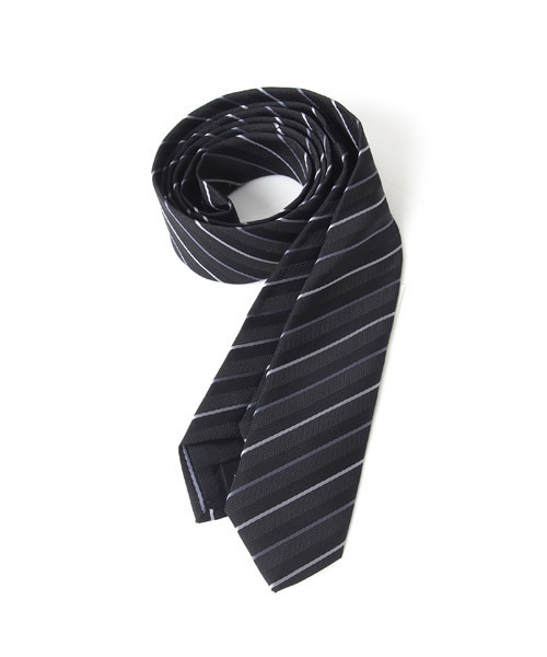 garsonwave（ギャルソンウェーブ）の「日本製 無地 チェック ストライプ 水玉 スリムタイ（ネクタイ・メンズ・ブラック/グレー/ブラック×グレー/ブラック×ホワイト/グレー系その他/ブルー系その他/レッド系その他/ドット/チェック/グレー系その他2/ブルー系その他2/ブルー系その他3/ブルー系その他4/ブルー系その他5/ブルー系その他6/Q/R/S/T/P/ブラック系その他/ブラック系その他2・F/FREE）」の2枚目の写真