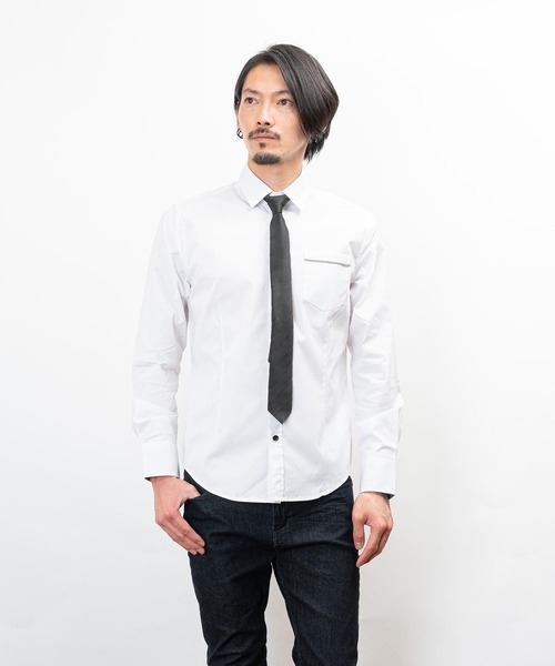 garsonwave（ギャルソンウェーブ）の「日本製 無地 チェック ストライプ 水玉 スリムタイ（ネクタイ・メンズ・ブラック/グレー/ブラック×グレー/ブラック×ホワイト/グレー系その他/ブルー系その他/レッド系その他/ドット/チェック/グレー系その他2/ブルー系その他2/ブルー系その他3/ブルー系その他4/ブルー系その他5/ブルー系その他6/Q/R/S/T/P/ブラック系その他/ブラック系その他2・F/FREE）」の4枚目の写真