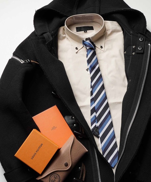 garsonwave（ギャルソンウェーブ）の「日本製 無地 チェック ストライプ 水玉 スリムタイ（ネクタイ・メンズ・ブラック/グレー/ブラック×グレー/ブラック×ホワイト/グレー系その他/ブルー系その他/レッド系その他/ドット/チェック/グレー系その他2/ブルー系その他2/ブルー系その他3/ブルー系その他4/ブルー系その他5/ブルー系その他6/Q/R/S/T/P/ブラック系その他/ブラック系その他2・F/FREE）」の18枚目の写真