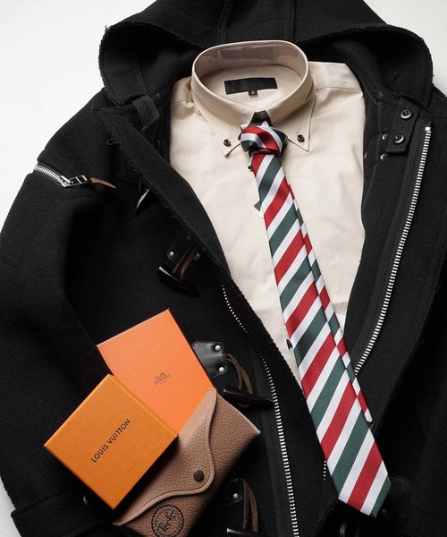 garsonwave（ギャルソンウェーブ）の「日本製 無地 チェック ストライプ 水玉 スリムタイ（ネクタイ・メンズ・ブラック/グレー/ブラック×グレー/ブラック×ホワイト/グレー系その他/ブルー系その他/レッド系その他/ドット/チェック/グレー系その他2/ブルー系その他2/ブルー系その他3/ブルー系その他4/ブルー系その他5/ブルー系その他6/Q/R/S/T/P/ブラック系その他/ブラック系その他2・F/FREE）」の22枚目の写真