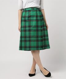 O'NEIL of DUBLIN | O'Neil of Dublin 67cm ひざ下 ウールミックス キルトスカート(スカート)