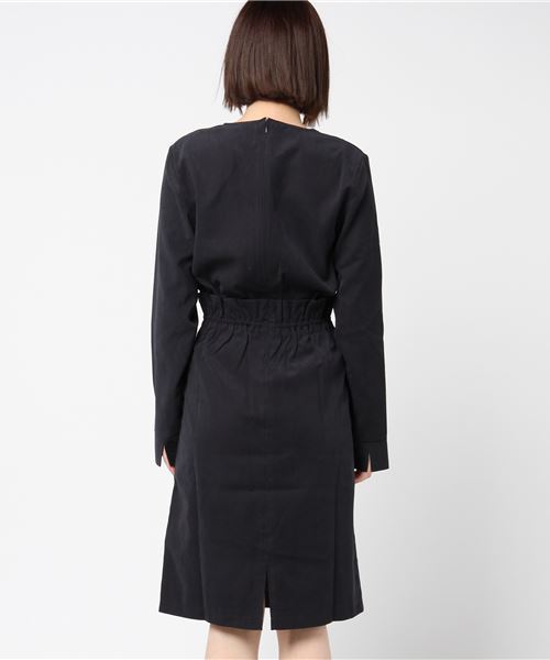 GeeRA（ジーラ）の「リボンベルト付カシュクールワンピース（ワンピース・レディース・ネイビー/ボルドー/サンドグレー・LL/M/L）」の5枚目の写真