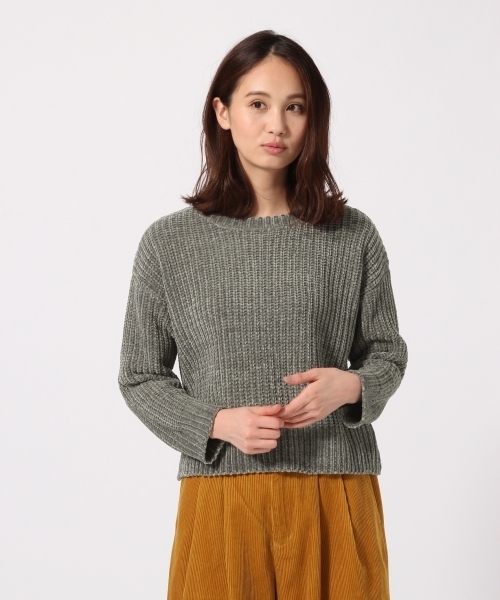 GLOBAL WORK(グローバルワーク)の「モールニットプルオーバー長袖/771978(ニット/セーター・レディース・ネイビー/グレー/ブルー/ピンク系その他/ホワイト/ベージュ・MEDIUM/LARGE/SMALL)」の3枚目の写真