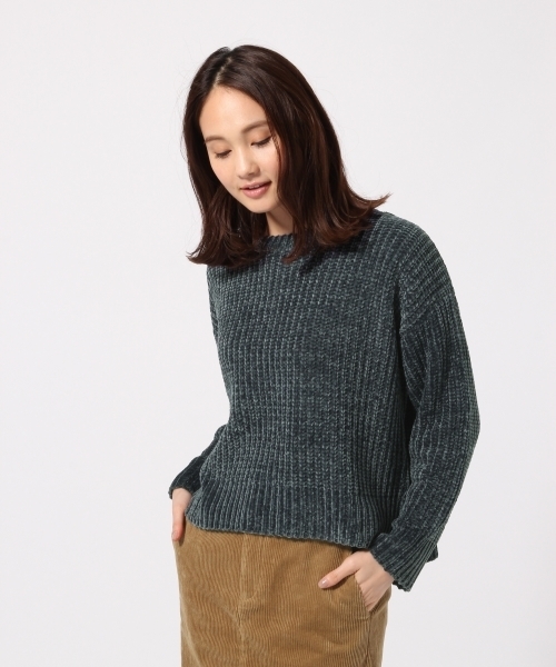 GLOBAL WORK(グローバルワーク)の「モールニットプルオーバー長袖/771978(ニット/セーター・レディース・ネイビー/グレー/ブルー/ピンク系その他/ホワイト/ベージュ・MEDIUM/LARGE/SMALL)」の5枚目の写真