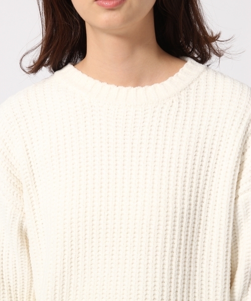 GLOBAL WORK(グローバルワーク)の「モールニットプルオーバー長袖/771978(ニット/セーター・レディース・ネイビー/グレー/ブルー/ピンク系その他/ホワイト/ベージュ・MEDIUM/LARGE/SMALL)」の15枚目の写真