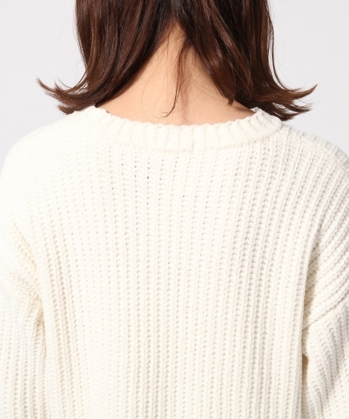 GLOBAL WORK(グローバルワーク)の「モールニットプルオーバー長袖/771978(ニット/セーター・レディース・ネイビー/グレー/ブルー/ピンク系その他/ホワイト/ベージュ・MEDIUM/LARGE/SMALL)」の19枚目の写真