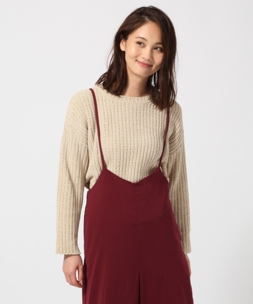 GLOBAL WORK(グローバルワーク)の「モールニットプルオーバー長袖/771978(ニット/セーター・レディース・ネイビー/グレー/ブルー/ピンク系その他/ホワイト/ベージュ・MEDIUM/LARGE/SMALL)」の7枚目の写真