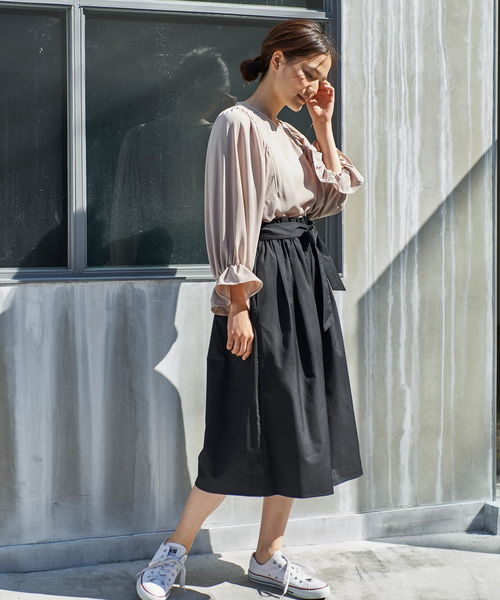 AMERICAN HOLIC（アメリカンホリック）の「ウエストフリルガウチョパンツ（その他パンツ・レディース・ピンク/グリーン/ベージュ/ブラック/ブルー系その他/その他28/ライトブルー/イエロー・FREE）」の12枚目の写真