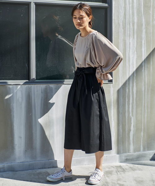 AMERICAN HOLIC（アメリカンホリック）の「ウエストフリルガウチョパンツ（その他パンツ・レディース・ピンク/グリーン/ベージュ/ブラック/ブルー系その他/その他28/ライトブルー/イエロー・FREE）」の13枚目の写真