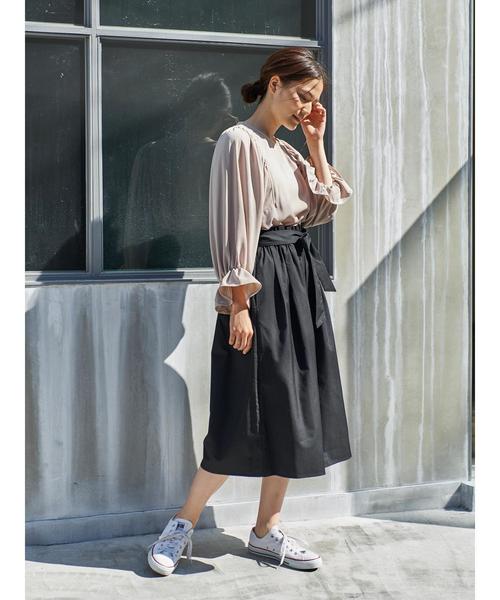 AMERICAN HOLIC（アメリカンホリック）の「ウエストフリルガウチョパンツ（その他パンツ・レディース・ピンク/グリーン/ベージュ/ブラック/ブルー系その他/その他28/ライトブルー/イエロー・FREE）」の20枚目の写真