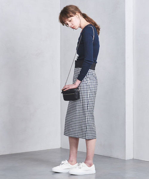 UNITED ARROWS（ユナイテッドアローズ）の「＜dahl'ia（ダリア）＞ ギンガムチェック タイトスカート◆（スカート・レディース・レッド/ネイビー・X-SMALL/SMALL）」の2枚目の写真