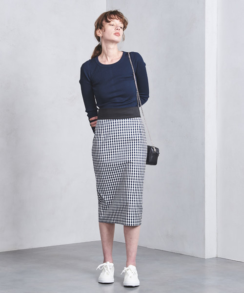 UNITED ARROWS（ユナイテッドアローズ）の「＜dahl'ia（ダリア）＞ ギンガムチェック タイトスカート◆（スカート・レディース・レッド/ネイビー・X-SMALL/SMALL）」の6枚目の写真