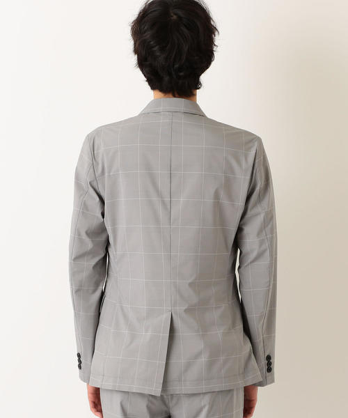 green label relaxing（グリーンレーベルリラクシング）の「CM ドライグレンプレイドM68 ジャケット ＜吸水速乾＞ ◆（テーラードジャケット・メンズ・ネイビー/グレー・M/XL/L/S）」の3枚目の写真