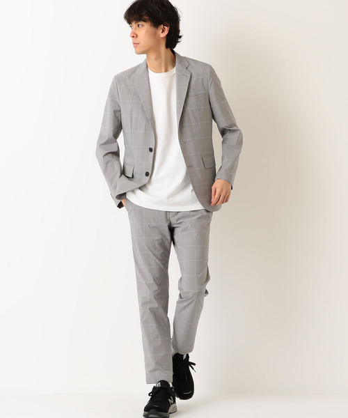 green label relaxing（グリーンレーベルリラクシング）の「CM ドライグレンプレイドM68 ジャケット ＜吸水速乾＞ ◆（テーラードジャケット・メンズ・ネイビー/グレー・M/XL/L/S）」の6枚目の写真