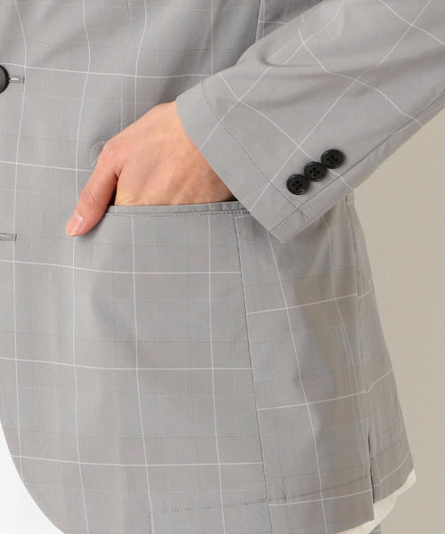 green label relaxing（グリーンレーベルリラクシング）の「CM ドライグレンプレイドM68 ジャケット ＜吸水速乾＞ ◆（テーラードジャケット・メンズ・ネイビー/グレー・M/XL/L/S）」の8枚目の写真