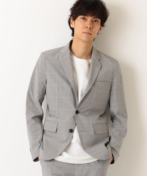 green label relaxing（グリーンレーベルリラクシング）の「CM ドライグレンプレイドM68 ジャケット ＜吸水速乾＞ ◆（テーラードジャケット・メンズ・ネイビー/グレー・M/XL/L/S）」の12枚目の写真