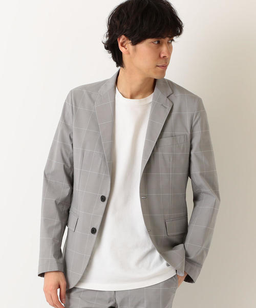 green label relaxing（グリーンレーベルリラクシング）の「CM ドライグレンプレイドM68 ジャケット ＜吸水速乾＞ ◆（テーラードジャケット・メンズ・ネイビー/グレー・M/XL/L/S）」の17枚目の写真